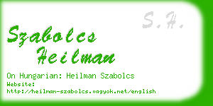 szabolcs heilman business card